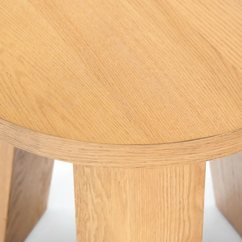 Accent Table - Oak Veneer, Natural Wood Grain, Minimalist Design, 20"W x 20"D x 22"H