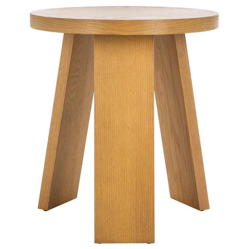 Accent Table - Oak Veneer, Natural Wood Grain, Minimalist Design, 20"W x 20"D x 22"H