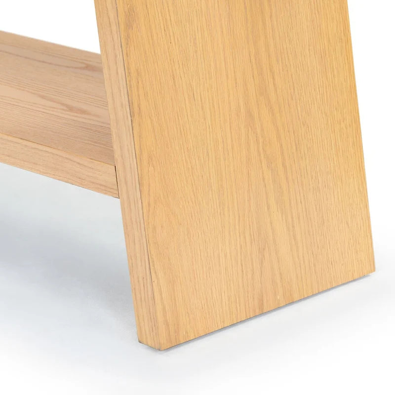 Accent Table - Oak Veneer, Natural Wood Grain, Minimalist Design, 20"W x 20"D x 22"H