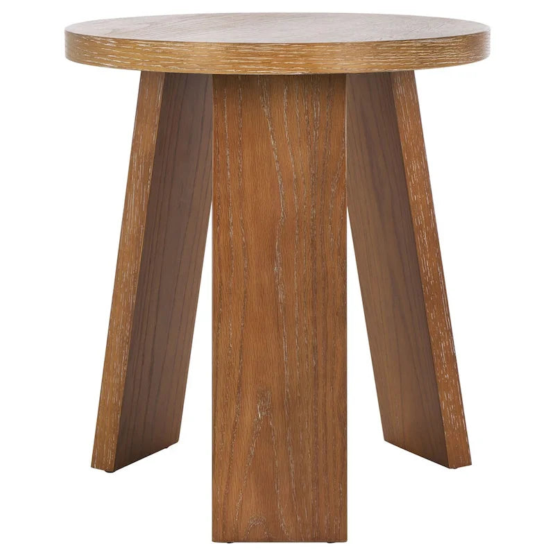 Accent Table - Oak Veneer, Natural Wood Grain, Minimalist Design, 20"W x 20"D x 22"H