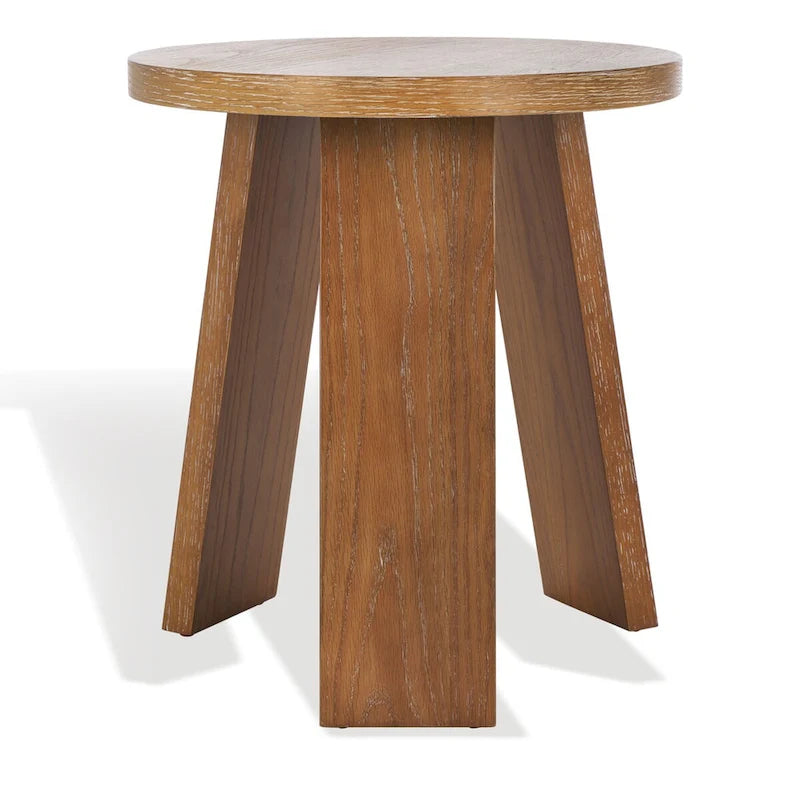 Accent Table - Oak Veneer, Natural Wood Grain, Minimalist Design, 20"W x 20"D x 22"H
